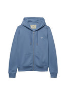Signature Emblem Zip Hoodie - Tidal Blue