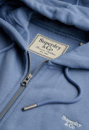 Signature Emblem Zip Hoodie - Tidal Blue