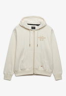 Luxe Fur Lined Zip Hoodie - Desert Bone Off White