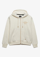 Luxe Fur Lined Zip Hoodie - Desert Bone Off White