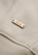 Luxe Fur Lined Zip Hoodie - Desert Bone Off White