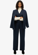 Mid Rise Pinstripe Trouser - Navy