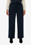 Mid Rise Pinstripe Trouser - Navy