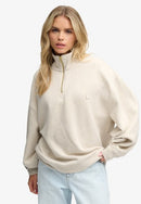 Monogram 1/2 Zip Sweatshirt - Pumice Marl