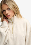 Monogram 1/2 Zip Sweatshirt - Pumice Marl