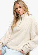 Monogram 1/2 Zip Sweatshirt - Pumice Marl