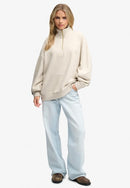Monogram 1/2 Zip Sweatshirt - Pumice Marl
