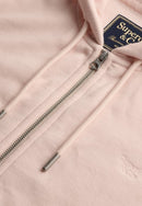 Signature Emblem Zip Hoodie - Rose Blush Pink