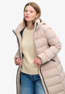 City Longline Microfibre Jacket - Mushroom Beige