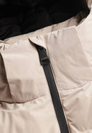 City Longline Microfibre Jacket - Mushroom Beige
