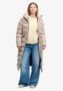 City Longline Microfibre Jacket - Mushroom Beige