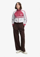Mid Rise Pinstripe Trouser - Brown Pinstripe