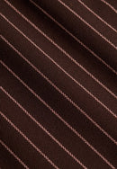 Mid Rise Pinstripe Trouser - Brown Pinstripe
