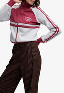 Mid Rise Pinstripe Trouser - Brown Pinstripe