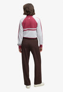 Mid Rise Pinstripe Trouser - Brown Pinstripe