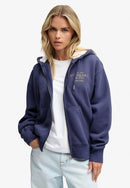 Luxe Fur Lined Zip Hoodie - Mariner Navy