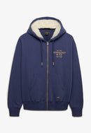 Luxe Fur Lined Zip Hoodie - Mariner Navy
