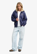 Luxe Fur Lined Zip Hoodie - Mariner Navy