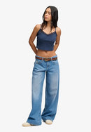 Mid Rise Baggy Jean - Mid Blue Vintage Wash