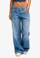 Mid Rise Baggy Jean - Mid Blue Vintage Wash