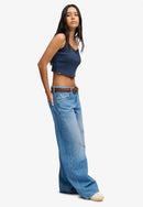 Mid Rise Baggy Jean - Mid Blue Vintage Wash