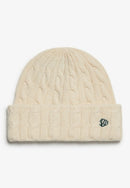Premium Cable Knit Beanie Hat - Natural Cream
