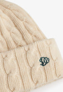 Premium Cable Knit Beanie Hat - Natural Cream