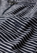 Scoop Neck Tee - Deep Navy/optic Stripe