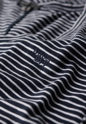 Scoop Neck Tee - Deep Navy/optic Stripe