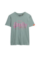 Vl Rhinestone Slim Tee - Silver Blue