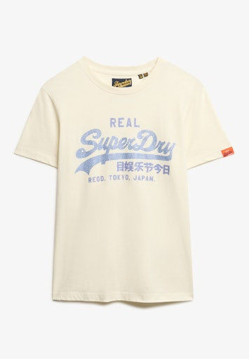 Vl Rhinestone Slim Tee - Dusty White