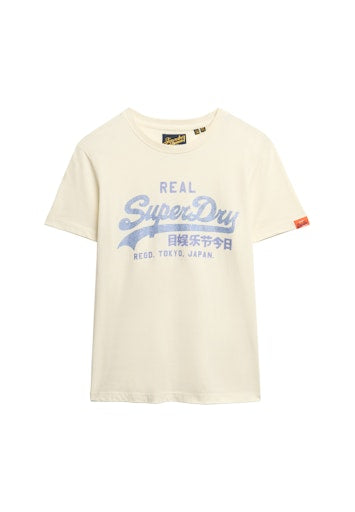 Vl Rhinestone Slim Tee - Dusty White