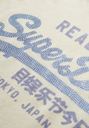 Vl Rhinestone Slim Tee - Dusty White