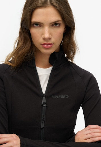 Active Tech Fitted Track Top - Black