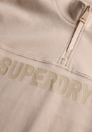 Active Tech Logo 1/2 Zip Sweat - Off Grey