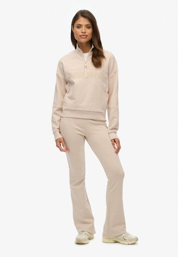 Active Tech Logo 1/2 Zip Sweat - Off Grey