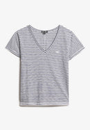 Studios Embroidered Tee - Navy Optic Stripe