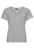 Studios Embroidered Tee - Navy Optic Stripe