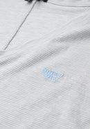 Studios Slub Embroidered Vee Tee - Ashley Blue/optic Stripe