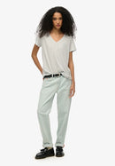 Studios Slub Embroidered Vee Tee - Ashley Blue/optic Stripe