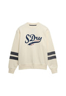 Varsity Script Loose Sweatshirt - Cream
