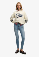 Varsity Script Loose Sweatshirt - Cream