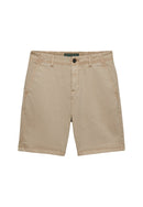 Chino Short - Stonewash Taupe Brown