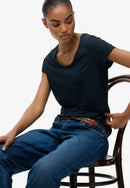 Studios Scoop Neck Tee - Eclipse Navy