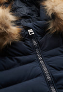 Fuji Faux Fur Hood Padded Jacket - Eclipse Navy