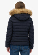 Fuji Faux Fur Hood Padded Jacket - Eclipse Navy