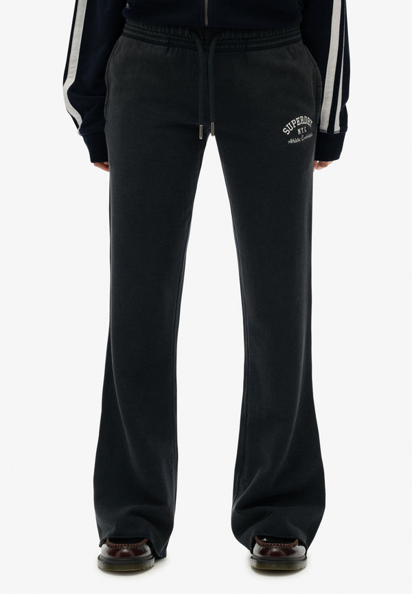 Athletic Embroidered Flare Jogger - Eclipse Navy