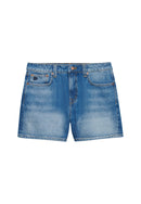 Mid Rise Denim Short - Mid Blue