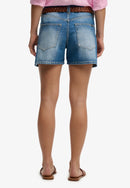 Mid Rise Denim Short - Mid Blue