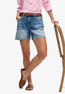 Mid Rise Denim Short - Mid Blue